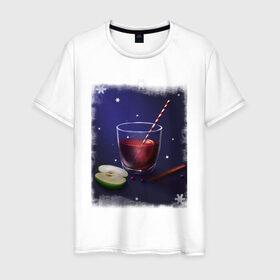 Мужская футболка хлопок с принтом Holiday Cocktail в Курске, 100% хлопок | прямой крой, круглый вырез горловины, длина до линии бедер, слегка спущенное плечо. | коктейль | напиток | праздничный