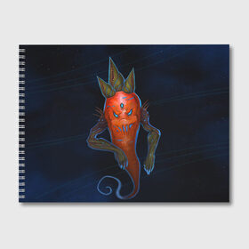 Альбом для рисования с принтом Cosmo Carrot в Курске, 100% бумага
 | матовая бумага, плотность 200 мг. | Тематика изображения на принте: alien | космос | морковь | фентези
