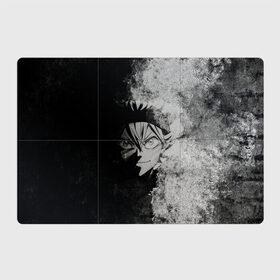 Магнитный плакат 3Х2 с принтом Аста в Курске, Полимерный материал с магнитным слоем | 6 деталей размером 9*9 см | Тематика изображения на принте: asta | black clover | акума | аста | демон | пятилистник | черный клевер