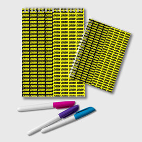 Блокнот с принтом DAMN в Курске, 100% бумага | 48 листов, плотность листов — 60 г/м2, плотность картонной обложки — 250 г/м2. Листы скреплены удобной пружинной спиралью. Цвет линий — светло-серый
 | Тематика изображения на принте: black | damn | damn jacket | damn lettering | damn mug | damn print | damn t shirt | for cool | yellow | yellow and black | для крутых | желтый | желтый и черный | кофта damn | кружка damn | надпись damn | принт damn | футболка damn | черный