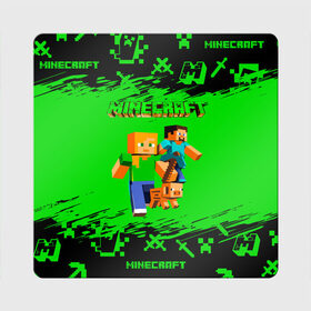 Магнит виниловый Квадрат с принтом Minecraft в Курске, полимерный материал с магнитным слоем | размер 9*9 см, закругленные углы | Тематика изображения на принте: minecraft | алекс | белый | блоки | взрывчатка | визера | гаст | добывать | дракон | зеленая | зеленый куб | зомби | игра | кирка | крафт | крипер | кубики | лошадка | майн | майнкрафт | манкрафт | меч | оцелот