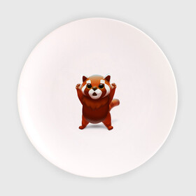 Тарелка с принтом Красная панда в Курске, фарфор | диаметр - 210 мм
диаметр для нанесения принта - 120 мм | Тематика изображения на принте: big eyes | cute | red panda | большие глаза | красная панда | милаха