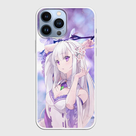 Чехол для iPhone 13 Pro Max с принтом Эмилия в Курске,  |  | anime | emilia | re zero | re: zero kara hajimeru isekai seikatsu | re: жизнь с нуля в альтернативном мире | ре зеро | эмилия