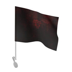 Флаг для автомобиля с принтом Черный клевер в Курске, 100% полиэстер | Размер: 30*21 см | asta | black clover | bulls | акума | аста | быки | демон | пятилистник | черный клевер