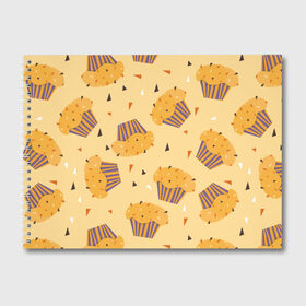 Альбом для рисования с принтом Капкейки на желтом фоне в Курске, 100% бумага
 | матовая бумага, плотность 200 мг. | еда | желтый | капкейки | кондитер | оранжевый | паттерн | пирожное | повар | сладости | узор | хеллоуин