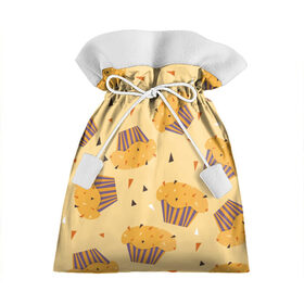 Подарочный 3D мешок с принтом Капкейки на желтом фоне в Курске, 100% полиэстер | Размер: 29*39 см | еда | желтый | капкейки | кондитер | оранжевый | паттерн | пирожное | повар | сладости | узор | хеллоуин