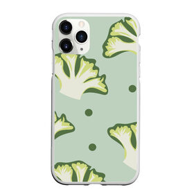 Чехол для iPhone 11 Pro Max матовый с принтом Брокколи - зеленый узор в Курске, Силикон |  | Тематика изображения на принте: брокколи | здоровое питание | зеленый | зож | паттерн | растения | узор | фитнес