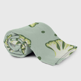 Плед 3D с принтом Брокколи - зеленый узор в Курске, 100% полиэстер | закругленные углы, все края обработаны. Ткань не мнется и не растягивается | брокколи | здоровое питание | зеленый | зож | паттерн | растения | узор | фитнес