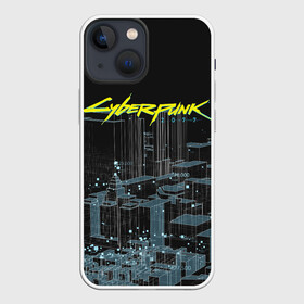Чехол для iPhone 13 mini с принтом Город CYBERPUNK 2077 в Курске,  |  | 2077 | cyberpunk | cyberpunk 2077 | город | игра | киберпанк | панк