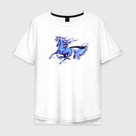 Мужская футболка хлопок Oversize с принтом Ветер для моих крыльев в Курске, 100% хлопок | свободный крой, круглый ворот, “спинка” длиннее передней части | flying | wings | крылья | лошадь | полет | пони