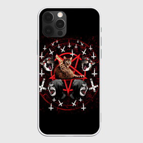Чехол для iPhone 12 Pro Max с принтом Satanic Cat в Курске, Силикон |  | satan | киска | кот | кот мем | кошечка | кошка | кошки и коты | лиса | лисы | мем | мемы | с кошкой | сатана