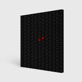 Холст квадратный с принтом уточки в Курске, 100% ПВХ |  | black | doodle | white | белое | забавно | минимализм | птицы | текст | утки | черное