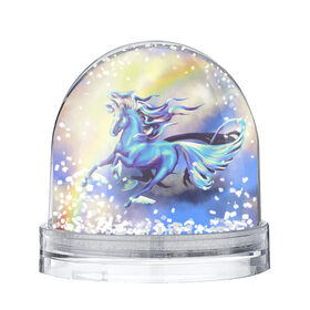 Снежный шар с принтом Ветер в облаках в Курске, Пластик | Изображение внутри шара печатается на глянцевой фотобумаге с двух сторон | flying | horse | rainbow | крылья | лошадь | облака | полет