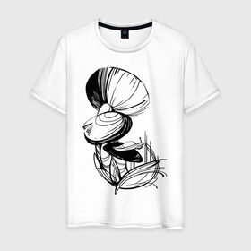 Мужская футболка хлопок с принтом Грибы в Курске, 100% хлопок | прямой крой, круглый вырез горловины, длина до линии бедер, слегка спущенное плечо. | Тематика изображения на принте: mushroom | грибы | лес | мухомор