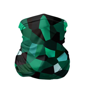 Бандана-труба 3D с принтом Имеральд в Курске, 100% полиэстер, ткань с особыми свойствами — Activecool | плотность 150‒180 г/м2; хорошо тянется, но сохраняет форму | camouflage | casual style | geometry | green | hexagon | polygonal | stripes | texture | гексагон | геометрические | геометрия | городской | изумруд | камуфляж | кристаллы | милитари | мозаика | объемный | повседневный | полигон
