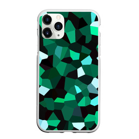 Чехол для iPhone 11 Pro Max матовый с принтом Имеральд в Курске, Силикон |  | Тематика изображения на принте: camouflage | casual style | geometry | green | hexagon | polygonal | stripes | texture | гексагон | геометрические | геометрия | городской | изумруд | камуфляж | кристаллы | милитари | мозаика | объемный | повседневный | полигон