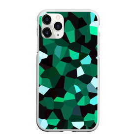 Чехол для iPhone 11 Pro Max матовый с принтом Имеральд в Курске, Силикон |  | camouflage | casual style | geometry | green | hexagon | polygonal | stripes | texture | гексагон | геометрические | геометрия | городской | изумруд | камуфляж | кристаллы | милитари | мозаика | объемный | повседневный | полигон