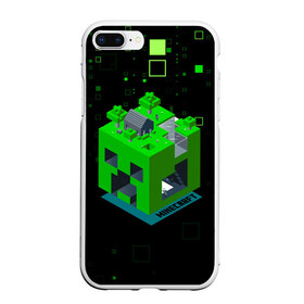 Чехол для iPhone 7Plus/8 Plus матовый с принтом Minecraft в Курске, Силикон | Область печати: задняя сторона чехла, без боковых панелей | minecraft | алекс | белый | блоки | ведьма | взрывчатка | визера | волк | гаст | добывать | дракон | зеленый куб | зомби | игра | крафт | крипер | кубики | лошадка | майн | майнкрафт | манкрафт | овечка | оцелот