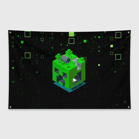 Флаг-баннер с принтом Minecraft в Курске, 100% полиэстер | размер 67 х 109 см, плотность ткани — 95 г/м2; по краям флага есть четыре люверса для крепления | minecraft | алекс | белый | блоки | ведьма | взрывчатка | визера | волк | гаст | добывать | дракон | зеленый куб | зомби | игра | крафт | крипер | кубики | лошадка | майн | майнкрафт | манкрафт | овечка | оцелот