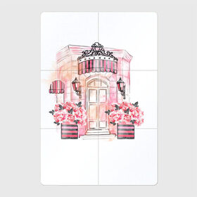 Магнитный плакат 2Х3 с принтом Париж в Курске, Полимерный материал с магнитным слоем | 6 деталей размером 9*9 см | красота | любовь | милота | париж | розовый