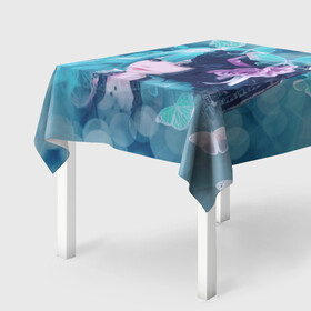Скатерть 3D с принтом Мику Хацунэ в Курске, 100% полиэстер (ткань не мнется и не растягивается) | Размер: 150*150 см | hatsune | miku | vocaloid | вокалоид | мику | мику хацунэ | хацуне