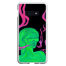 Чехол для Samsung S10E с принтом Neon style в Курске, Силикон | Область печати: задняя сторона чехла, без боковых панелей | 2077 | girl | neon | purple | девушка | кислотный | неон | сyberpunk