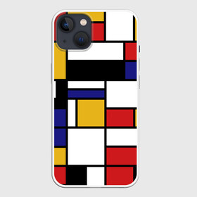 Чехол для iPhone 13 с принтом Color blocking в Курске,  |  | geometry | retro | retro style | stripes | urban | vintage | абстракция | винтаж | геометрические | геометрия | городской | девяностые | искусство | клетка | колор блок | линии | мондриан | полосатый | полоска | полосы