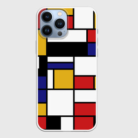 Чехол для iPhone 13 Pro Max с принтом Color blocking в Курске,  |  | Тематика изображения на принте: geometry | retro | retro style | stripes | urban | vintage | абстракция | винтаж | геометрические | геометрия | городской | девяностые | искусство | клетка | колор блок | линии | мондриан | полосатый | полоска | полосы