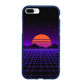 Чехол для iPhone 7Plus/8 Plus матовый с принтом retrowave в Курске, Силикон | Область печати: задняя сторона чехла, без боковых панелей | neon | polygons | retrowave