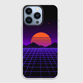 Чехол для iPhone 13 Pro с принтом retrowave в Курске,  |  | neon | polygons | retrowave