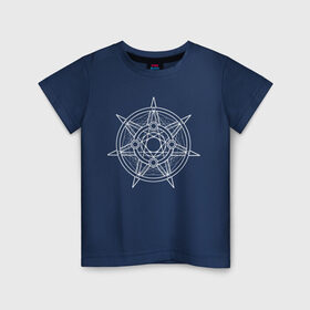 Детская футболка хлопок с принтом Магический круг The magic cir в Курске, 100% хлопок | круглый вырез горловины, полуприлегающий силуэт, длина до линии бедер | волшебство | знак | магическийкруг | магия