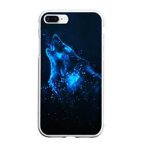 Чехол для iPhone 7Plus/8 Plus матовый с принтом Космический Волк в Курске, Силикон | Область печати: задняя сторона чехла, без боковых панелей | wolf | волк | волки | волчица | животные | одинокий волк