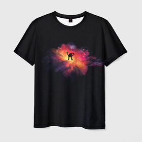 Мужская футболка 3D с принтом Галактика ъуъ в Курске, 100% полиэфир | прямой крой, круглый вырез горловины, длина до линии бедер | memes | злой кот | мемы | съука | ъуъ