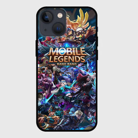 Чехол для iPhone 13 mini с принтом Mobile Legends (Z) в Курске,  |  | 515 unite | bang bang | battle arena | moba | mobile legends | mobile legends bang bang | online battle arena