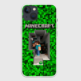 Чехол для iPhone 13 с принтом Minecraft в Курске,  |  | minecraft | алекс | белый | блоки | ведьма | взрывчатка | визера | волк | гаст | добывать | дракон | зеленый куб | зомби | игра | крафт | крипер | кубики | лошадка | майн | майнкрафт | манкрафт | овечка | оцелот