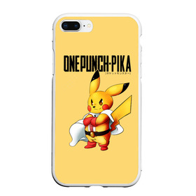 Чехол для iPhone 7Plus/8 Plus матовый с принтом Пикачу One Punch Man в Курске, Силикон | Область печати: задняя сторона чехла, без боковых панелей | anime | chu | one punch man | pika | pokemon | аниме | анимэ | бэнг | ван панч мэн | ванпанчмен | пикачу | покемон | покемоны | сайтама | соник | супер герой | уан панч мен