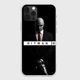 Чехол для iPhone 12 Pro с принтом Hitman 3 в Курске, силикон | область печати: задняя сторона чехла, без боковых панелей | hitman | hitman 3 | hitman iii | красный | надпись | хитман | хитман 3