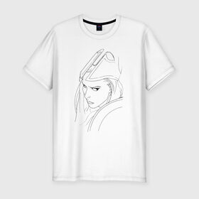 Мужская футболка хлопок Slim с принтом Warrior woman в Курске, 92% хлопок, 8% лайкра | приталенный силуэт, круглый вырез ворота, длина до линии бедра, короткий рукав | fantasy | warrior | античность | воительница | доспехи | фэнтези
