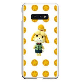 Чехол для Samsung S10E с принтом Animal crossing - Isabelle в Курске, Силикон | Область печати: задняя сторона чехла, без боковых панелей | animal crossing | isabelle | детский | желтый | игра | изабелла | изабель | компьютерный | кроссинг | монеты | персонаж | подарок | узор | энимал кросинг