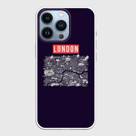 Чехол для iPhone 13 Pro с принтом LONDON в Курске,  |  | london | англия | биг бен | великобритания | достопримечательности | карта | литературная карта | лондон | путешествия | твист | чарли чаплин | шерлок холмс | я люблю лондон