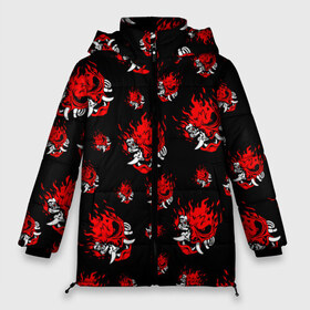 Женская зимняя куртка 3D с принтом SAMURAI 2077 PATTERN в Курске, верх — 100% полиэстер; подкладка — 100% полиэстер; утеплитель — 100% полиэстер | длина ниже бедра, силуэт Оверсайз. Есть воротник-стойка, отстегивающийся капюшон и ветрозащитная планка. 

Боковые карманы с листочкой на кнопках и внутренний карман на молнии | 2019 | cd project red | cyberpunk 2077 | cyberpunk fashion | hacker | keanu reeves | maelstrom | militech | night city | quadra | samurai | samurai cyberpunk 2077 | sci fi | trauma team | v | ви | киану ривз | киберпанк 2077 | логотип | роб