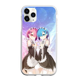 Чехол для iPhone 11 Pro матовый с принтом Рем и Рам в Курске, Силикон |  | anime | ram | re zero | re: zero kara hajimeru isekai seikatsu | re: жизнь с нуля в альтернативном мире | rem | горничные | демон | рам | ре зеро | рем | рэм