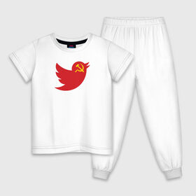 Детская пижама хлопок с принтом Team Trump в Курске, 100% хлопок |  брюки и футболка прямого кроя, без карманов, на брюках мягкая резинка на поясе и по низу штанин
 | donald j. trump | team trump | trump | twitter | сша | твиттер | трамп