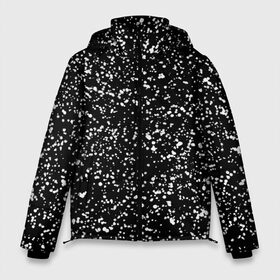 Мужская зимняя куртка 3D с принтом Черно- белое в Курске, верх — 100% полиэстер; подкладка — 100% полиэстер; утеплитель — 100% полиэстер | длина ниже бедра, свободный силуэт Оверсайз. Есть воротник-стойка, отстегивающийся капюшон и ветрозащитная планка. 

Боковые карманы с листочкой на кнопках и внутренний карман на молнии. | Тематика изображения на принте: капли | краска | кружочки | минимализм | точки
