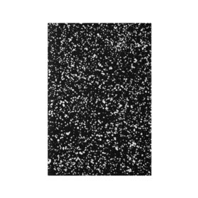 Обложка для паспорта матовая кожа с принтом Черно- белое в Курске, натуральная матовая кожа | размер 19,3 х 13,7 см; прозрачные пластиковые крепления | Тематика изображения на принте: капли | краска | кружочки | минимализм | точки