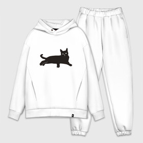 Мужской костюм хлопок OVERSIZE с принтом Черный кот в Курске,  |  | art | black | cat | cats | grumpy | illustration | kitten | kitty | pussy | pussycat | retro | vintage | арт | винтаж | винтажный | злой | иллюстрация | киса | киска | котенок | котик | кошка | краска | потертости | пятна | ретро | сердитый |