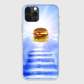 Чехол для iPhone 12 Pro Max с принтом Райский бургер в Курске, Силикон |  | food | hamburger | hot dog | ангел | блики | булка | булочка | бургер | бутерброд | вкусняшки | гамбургер | еда | котлета | лестница | лучи | небесный | небо | обжора | облака | пейзаж | природа | рай | сендвич