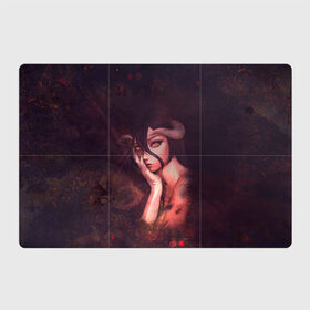 Магнитный плакат 3Х2 с принтом Альбедо в Курске, Полимерный материал с магнитным слоем | 6 деталей размером 9*9 см | albedo | overlord | альбедо | владыка | оверлорд | повелитель | суккуб