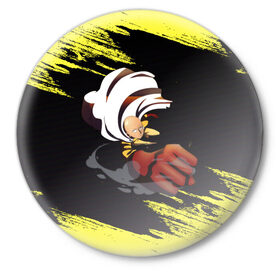 Значок с принтом Сайтама One Punch Man в Курске,  металл | круглая форма, металлическая застежка в виде булавки | anime | one punch man | аниме | анимэ | бэнг | ван панч мэн | ванпанчмен | генос | кинг | сайтама | соник | супер герой | торнадо | уан панч мен