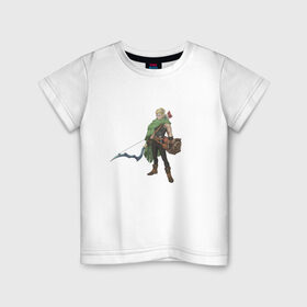 Детская футболка хлопок с принтом Лучник в Курске, 100% хлопок | круглый вырез горловины, полуприлегающий силуэт, длина до линии бедер | лук | лучник | парень | странник | фэнтези | эльф